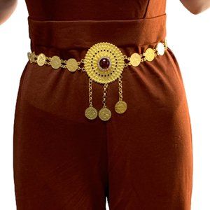 Belly Chains Belt for Women Gold Color Turkish Coins Belt Jewelry Middle East